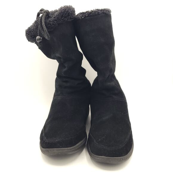 Skechers Mid Calf Ladies Black  Boots, Faux Fur Trim women's size 8.5 - Picture 7 of 9